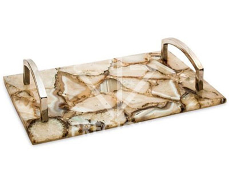 White Agate Tray